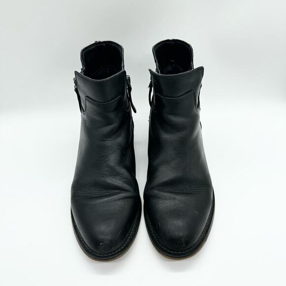 Franco Sarto Women's Halford Zip Ankle Bootie Black Size 8.5 Moto Boho Office - Picture 4 of 11